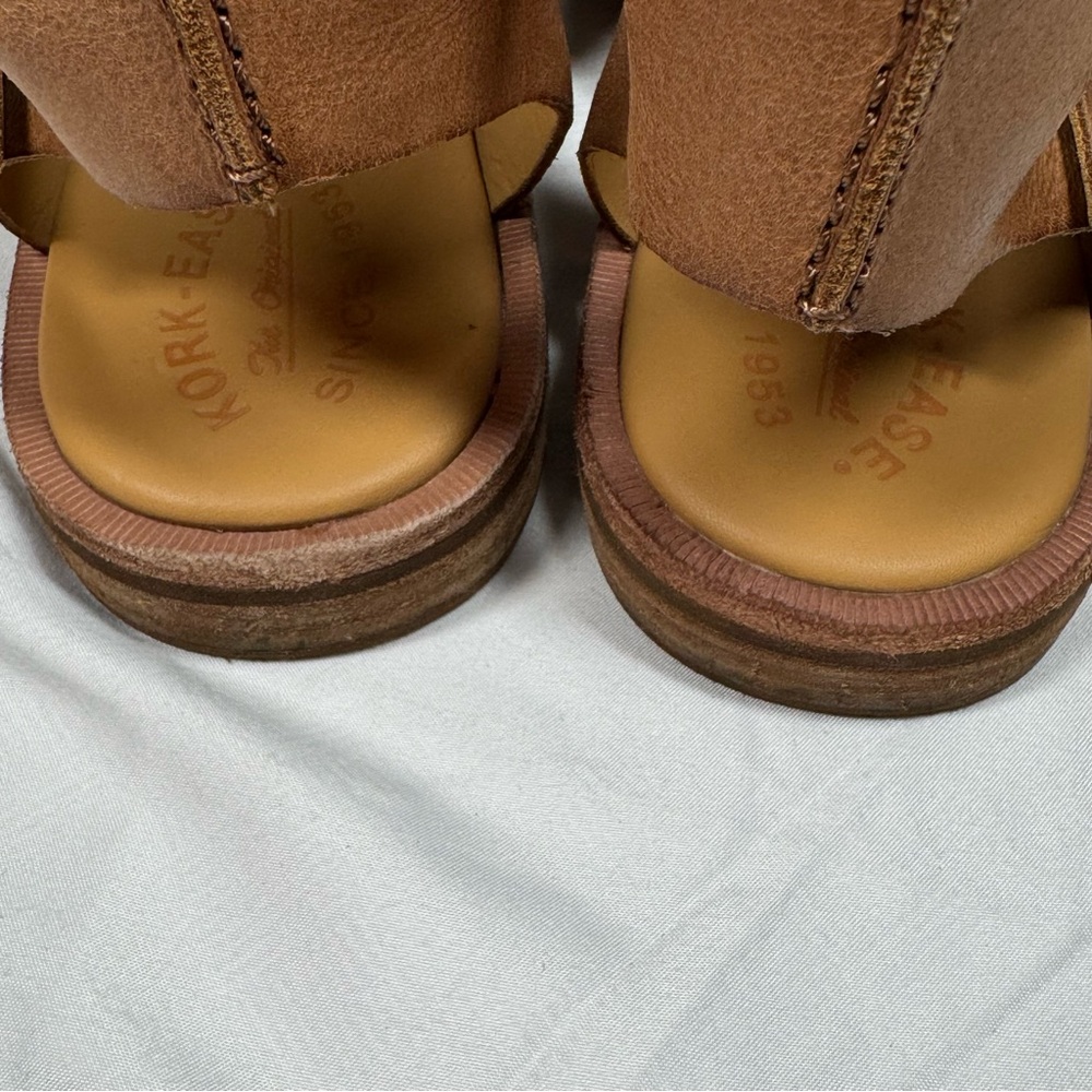 Kork-Ease Baltea Tan Leather Sandals, EUC Comfortable Strappy Buckles Women’s 10 - Picture 12 of 13
